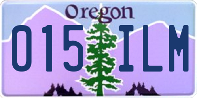 OR license plate 015ILM