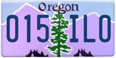 OR license plate 015ILO