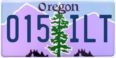 OR license plate 015ILT