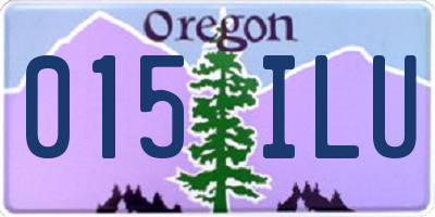 OR license plate 015ILU