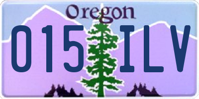 OR license plate 015ILV