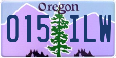 OR license plate 015ILW