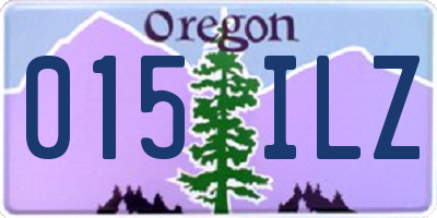 OR license plate 015ILZ