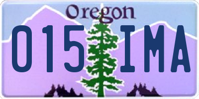 OR license plate 015IMA