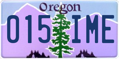 OR license plate 015IME