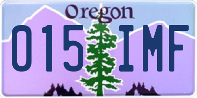 OR license plate 015IMF