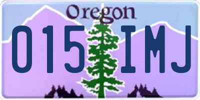 OR license plate 015IMJ
