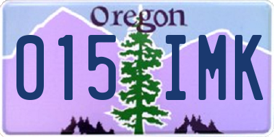 OR license plate 015IMK