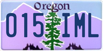 OR license plate 015IML