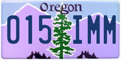 OR license plate 015IMM