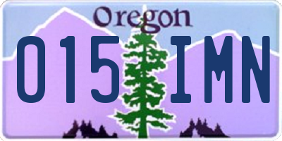 OR license plate 015IMN