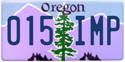 OR license plate 015IMP