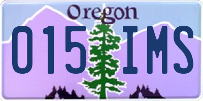OR license plate 015IMS