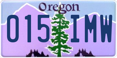 OR license plate 015IMW