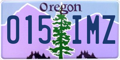 OR license plate 015IMZ