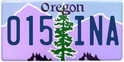 OR license plate 015INA