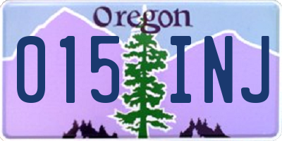 OR license plate 015INJ