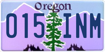 OR license plate 015INM