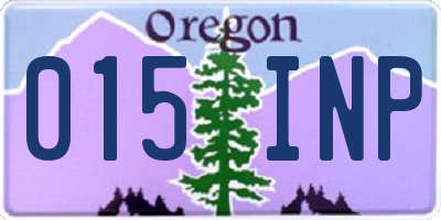 OR license plate 015INP