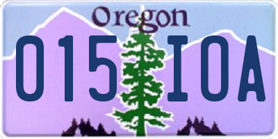OR license plate 015IOA