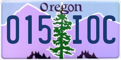 OR license plate 015IOC