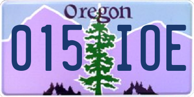 OR license plate 015IOE
