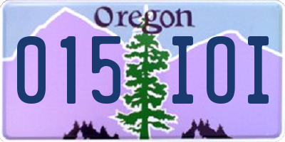 OR license plate 015IOI
