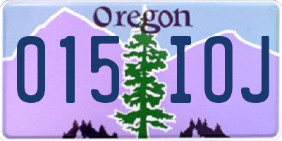 OR license plate 015IOJ