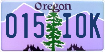 OR license plate 015IOK