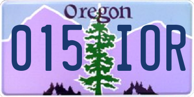 OR license plate 015IOR