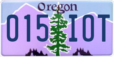 OR license plate 015IOT