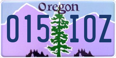 OR license plate 015IOZ