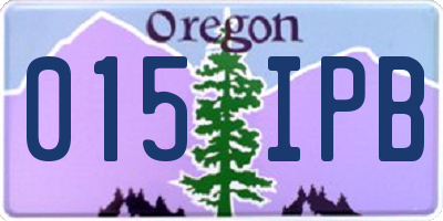 OR license plate 015IPB