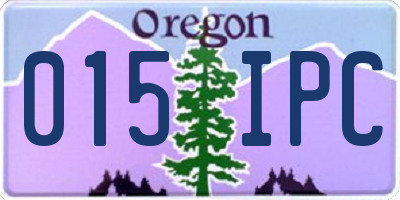 OR license plate 015IPC