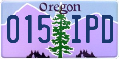 OR license plate 015IPD