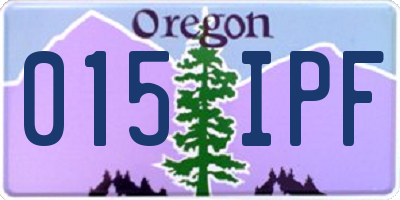 OR license plate 015IPF