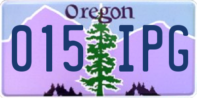 OR license plate 015IPG
