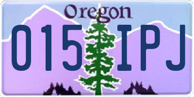 OR license plate 015IPJ