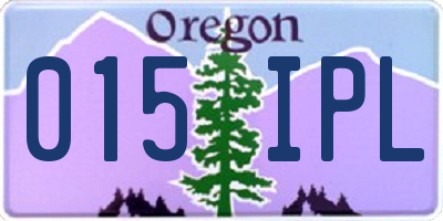 OR license plate 015IPL