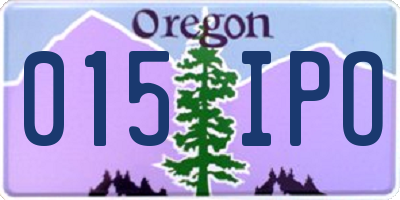 OR license plate 015IPO
