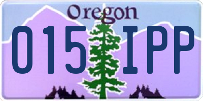 OR license plate 015IPP