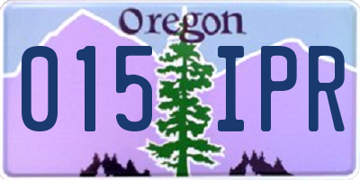 OR license plate 015IPR
