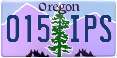 OR license plate 015IPS