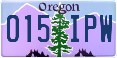 OR license plate 015IPW