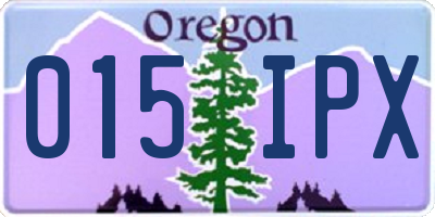 OR license plate 015IPX