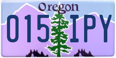 OR license plate 015IPY