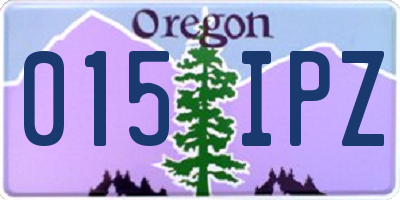 OR license plate 015IPZ