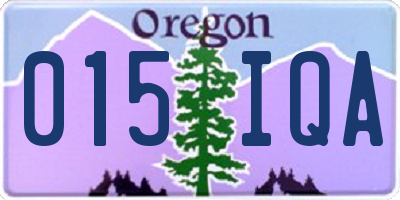 OR license plate 015IQA