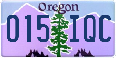 OR license plate 015IQC