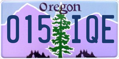 OR license plate 015IQE